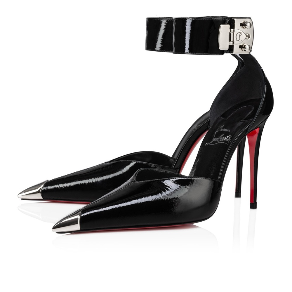 Christian Loubutin 37 Lock Me Up Pump
100 mm Strappy pumps - Vog patent leather